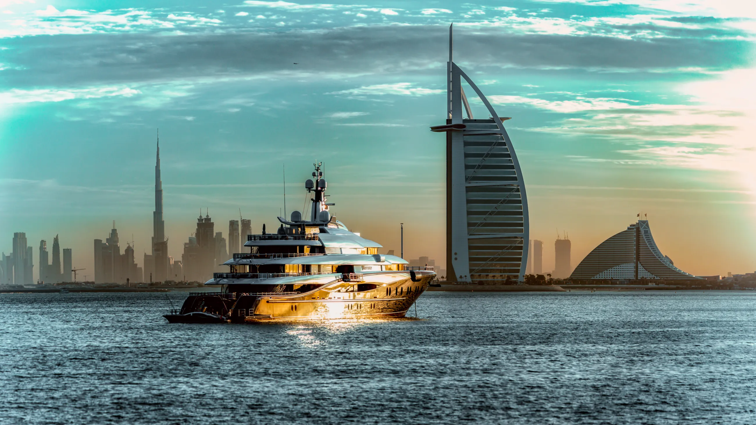 Luxury yacht in Dubai